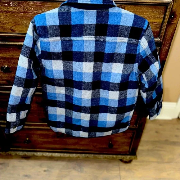 Boys Gap Teen Plaid Shirt Jacket, Size L